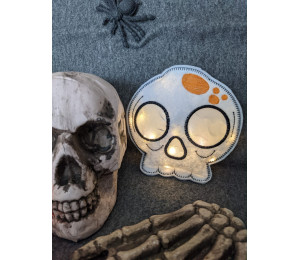 Stickdatei ITH - Halloween Laterne Totenkopf inkl. Süßigkeitenverstecker